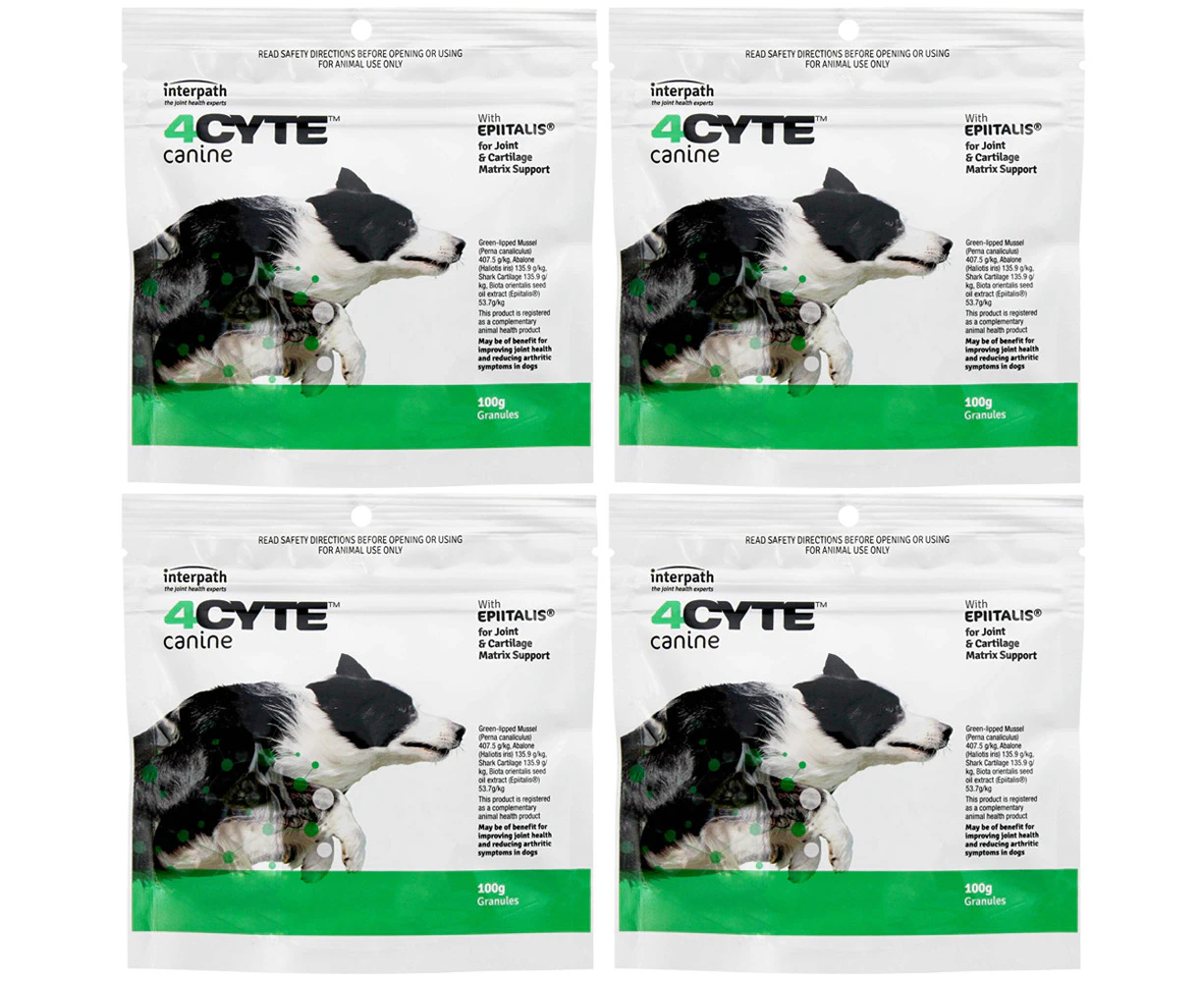 4Cyte Canine Granules Dog Joint Supplement 100g x 4 (400g Total)