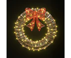 Jingle Jollys Christmas Lights 60cm Motif 160 LED Solar Wreath Xmas Decorations