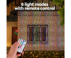 Jingle Jollys 6X3M Christmas Lights Curtain String Light 960 LED RGB Remote