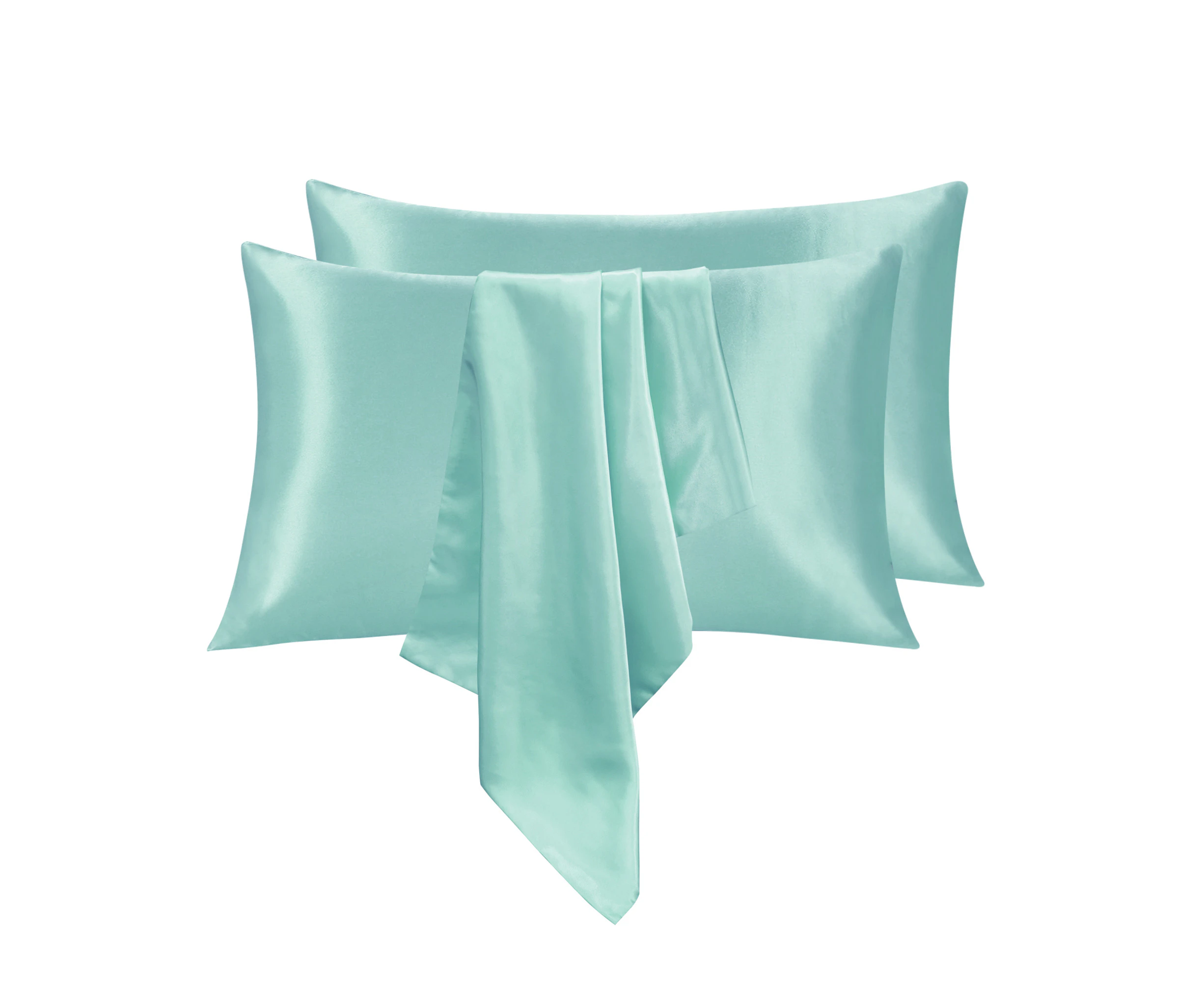 JustLinen Silk Satin Pillowcase Luxury Pillow Cases - Sage