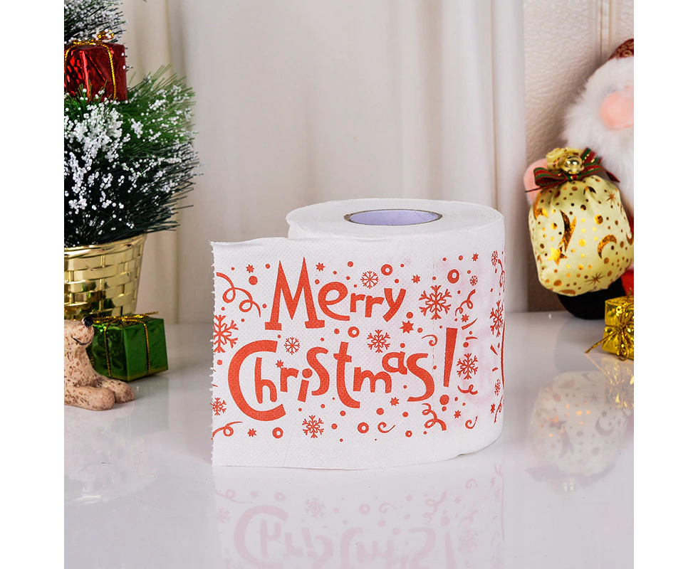 Christmas Toilet Roll Paper Home Santa Claus Bath Toilet Roll Paper Christmas Supplies 10*10Cm