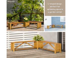 Wooden Outdoor Garden Bench Seat with Planter Pot Holder Plant Box Seater Acacia