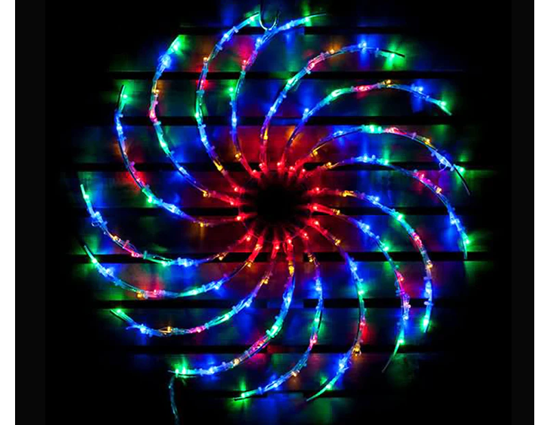 Stockholm Christmas Lights 128 LEDs Spinning Multi Colour Fairy Outdoor Garden Xmas 50CM