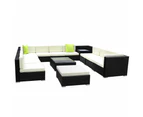 13PC Outdoor Sofa Set Wicker Couch Lounge Setting Cover