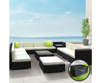 13PC Outdoor Sofa Set Wicker Couch Lounge Setting Cover