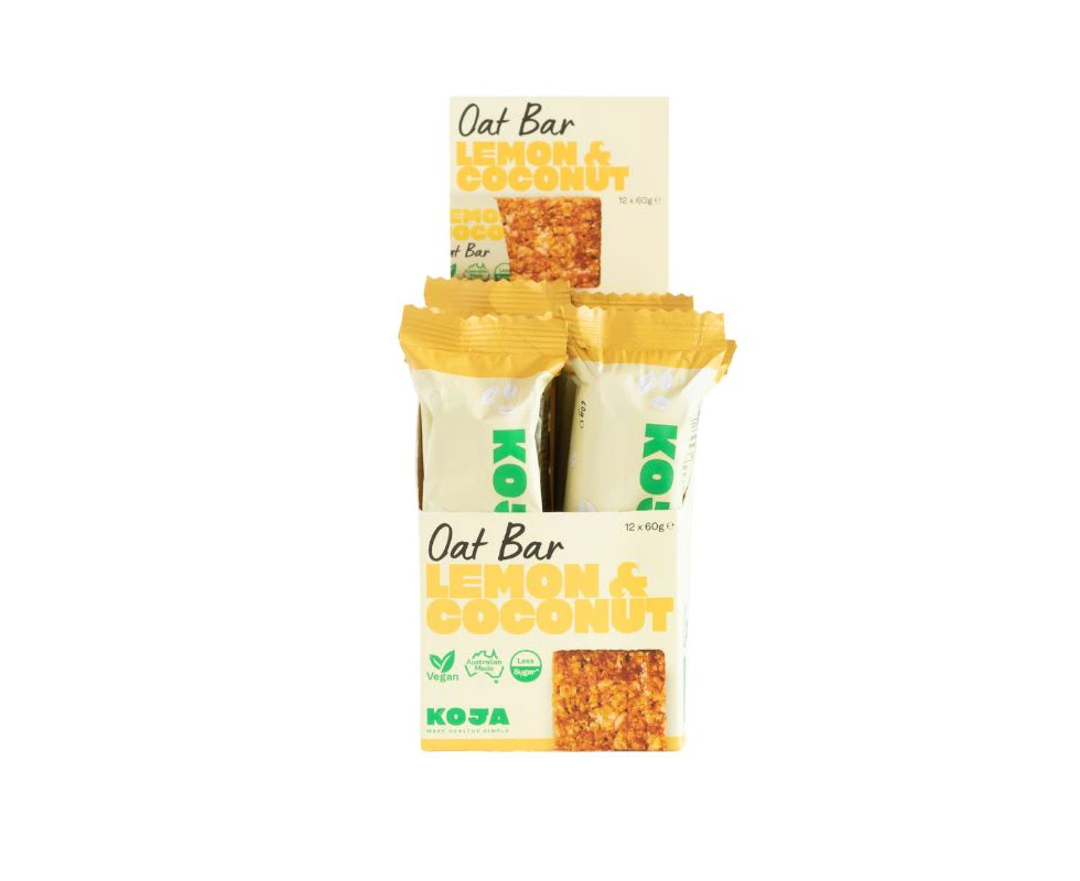 KOJA OAT BAR LEMON COCONUT 60G X 12