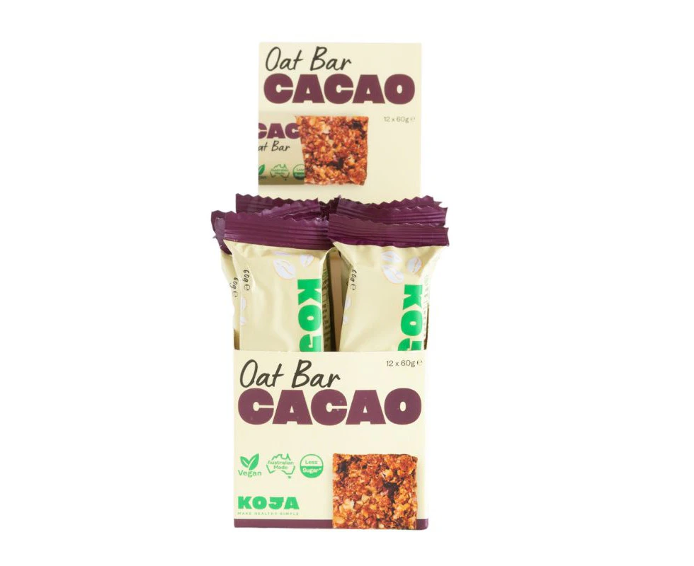 KOJA OAT BAR CACAO 60G X 12