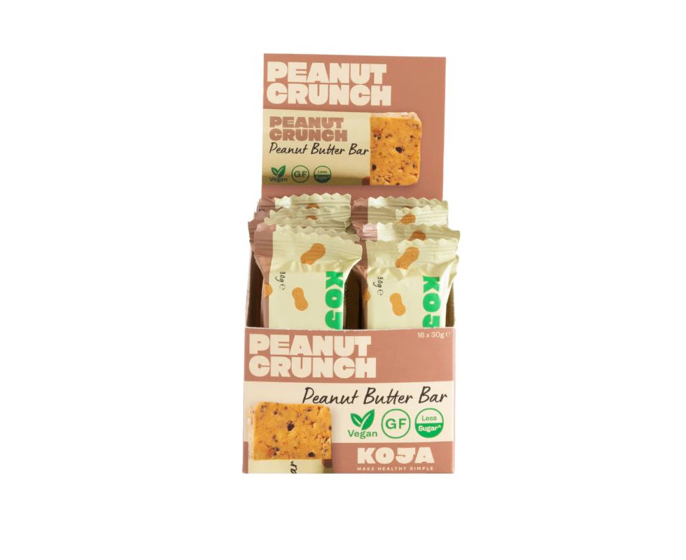 KOJA PEANUT BAR CRUNCH 30G  X 16