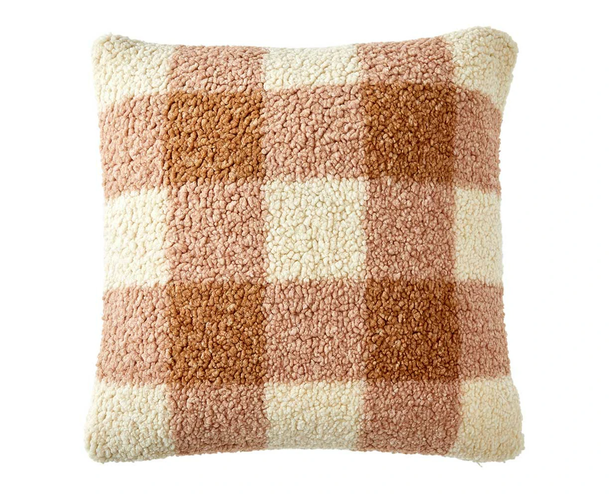 Home Beautiful Boucle Check Cushion