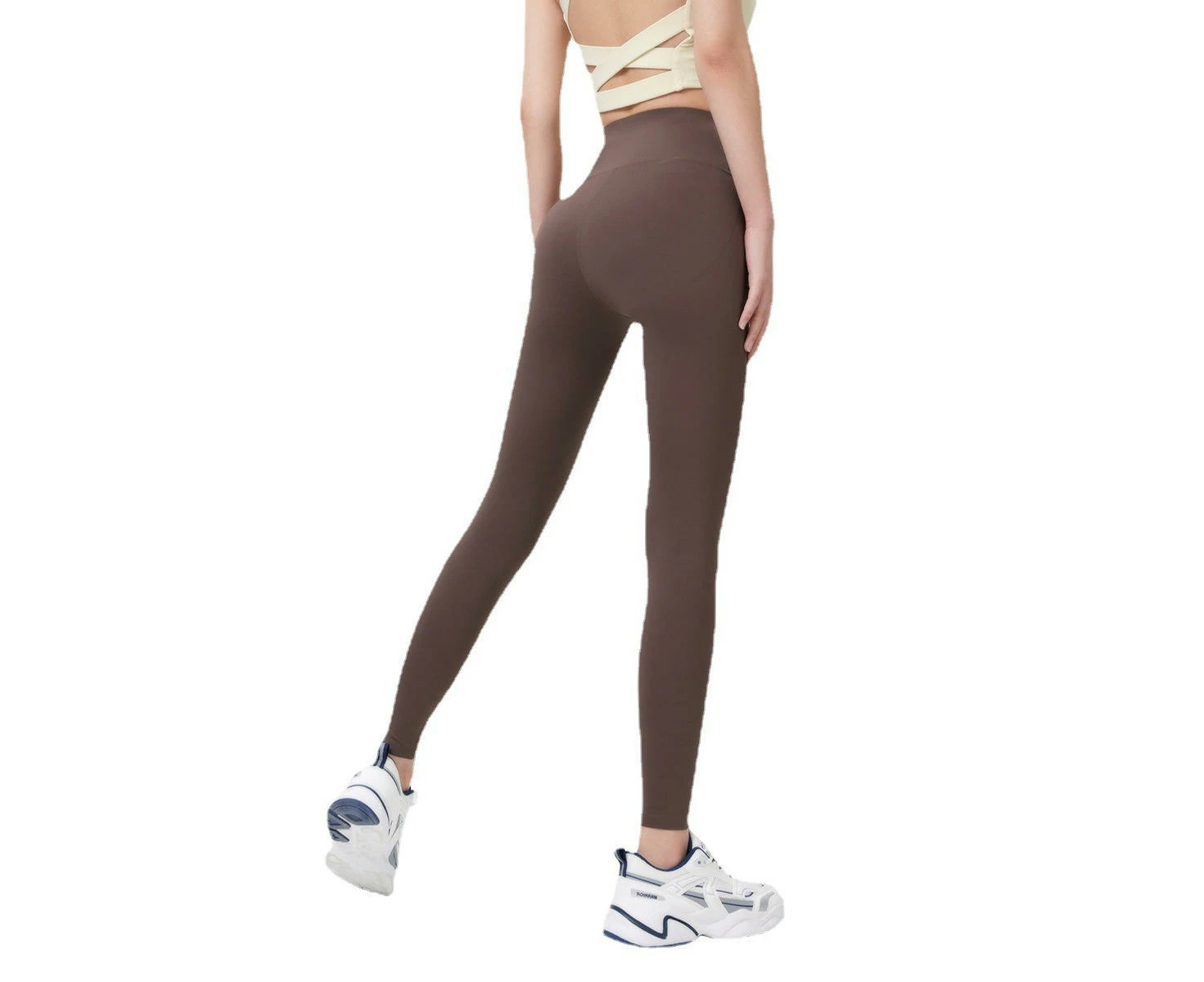 Fleece Lined Leggings Women Tummy Control High Waisted Workout Winter Warm Yoga Pants-Coffee