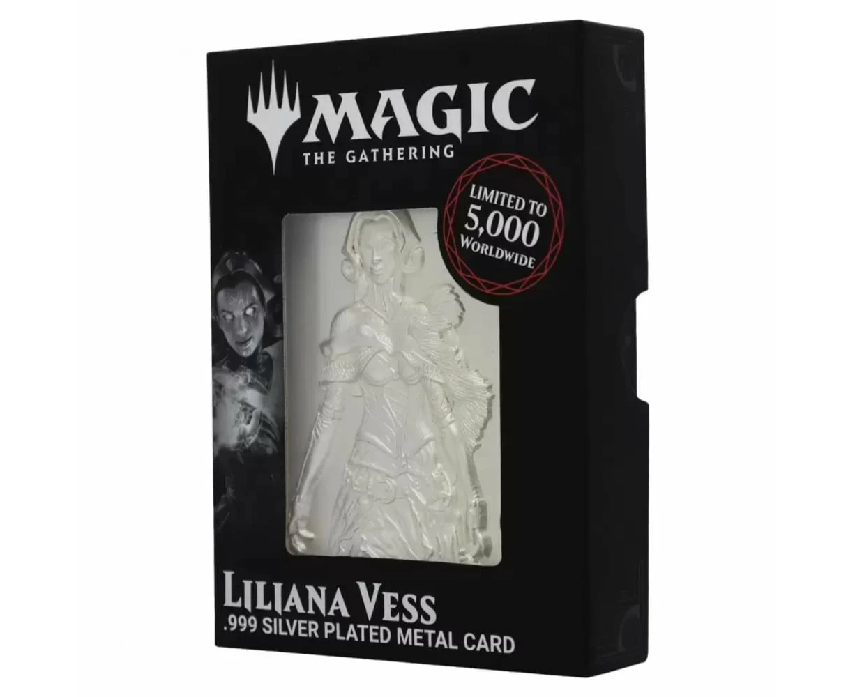 Magic The Gathering Liliana Vess Limited Edition .999 Silver Plated Collectible Metal Card