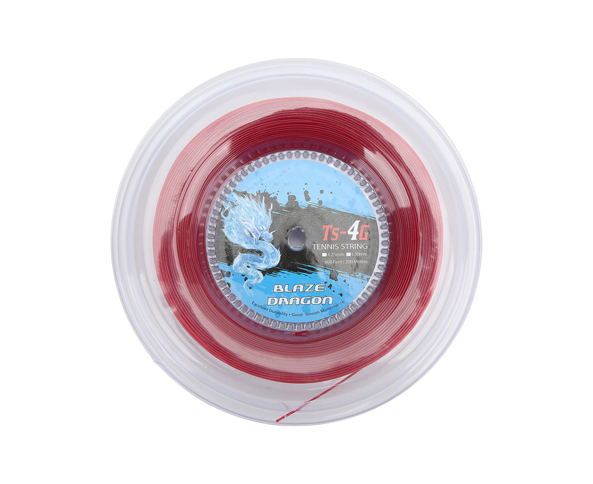 Tennis Racket String 1.3mm 200m Red Wire Reel for Training