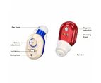 Pair of Invisible Digital Hearing Aids Rechargeable Mini Sound Enhancer Amplifier with Charging Case Style 3