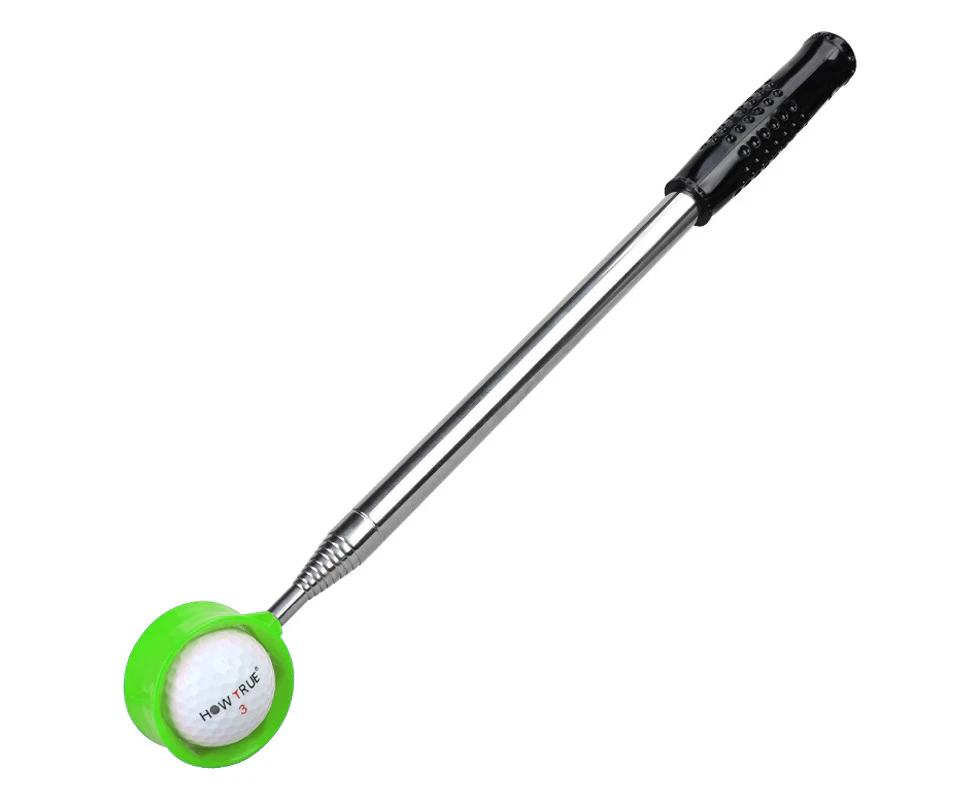 Telescopic Golf Ball Retriever Easy Pick Up Balls Golf Accessories-Green