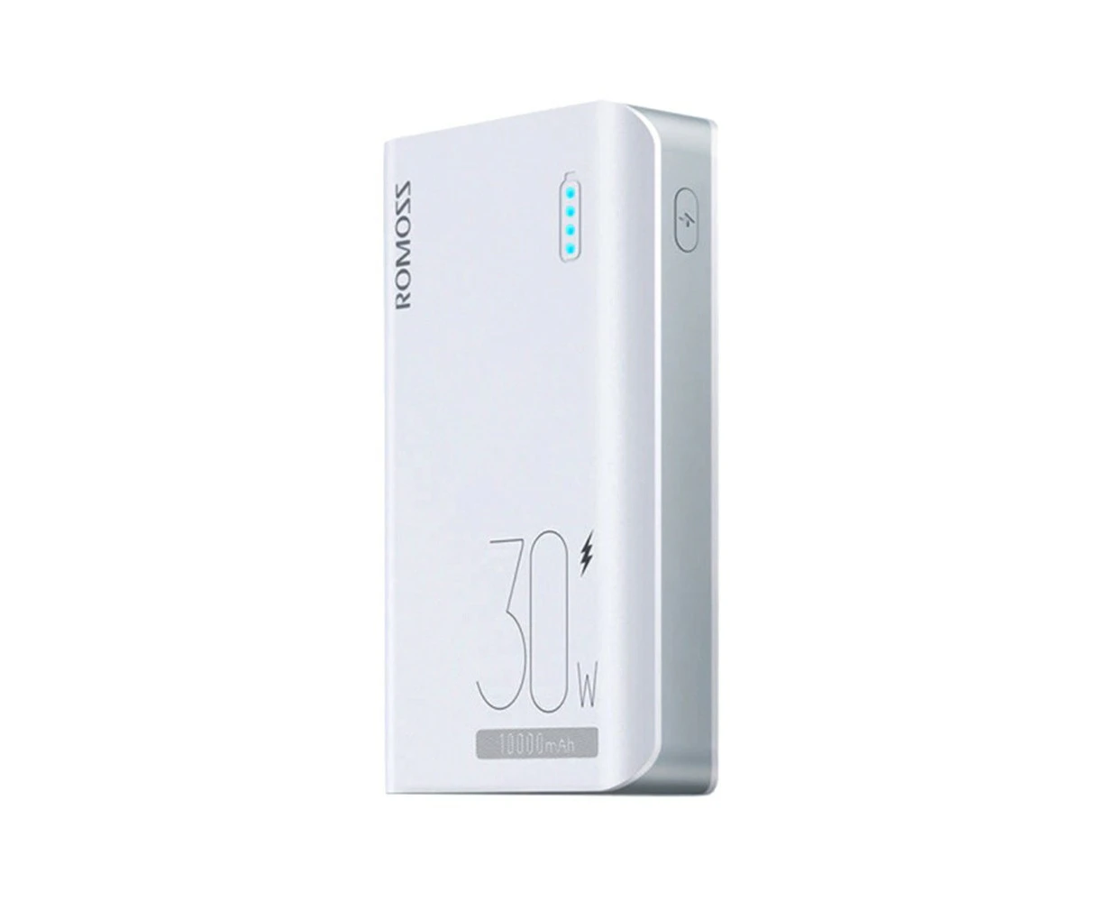 Romoss Sense4S Pro 30W 10000mAh Powe Bank Two-way Fast Charging Power Bank Type-C 3 Input 3 Output-White