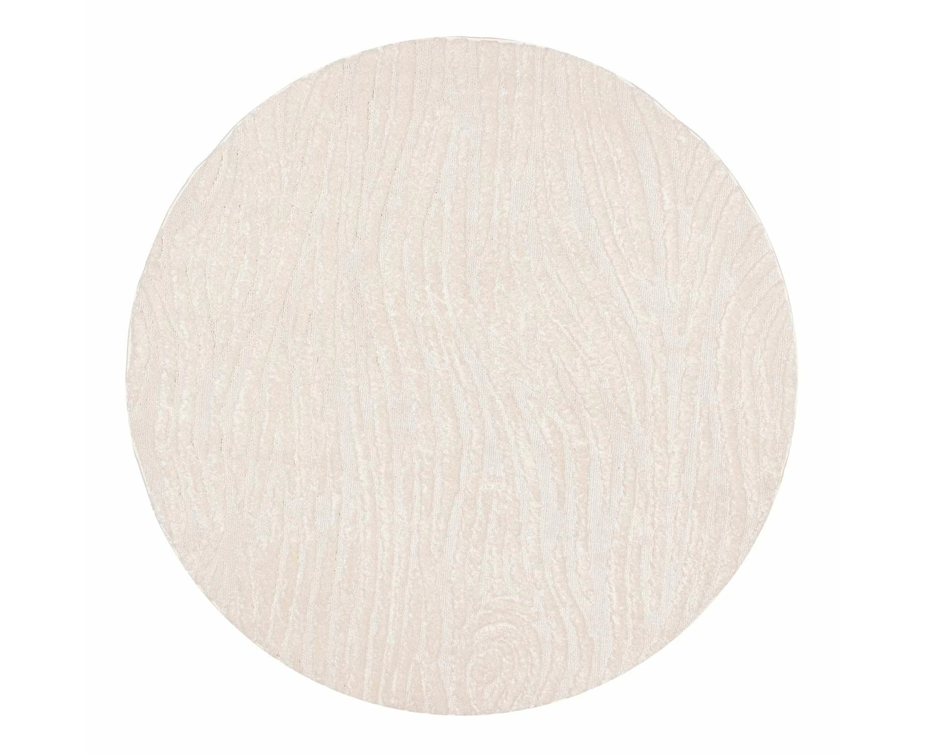 Sisco Ivory Abstract Round Rug