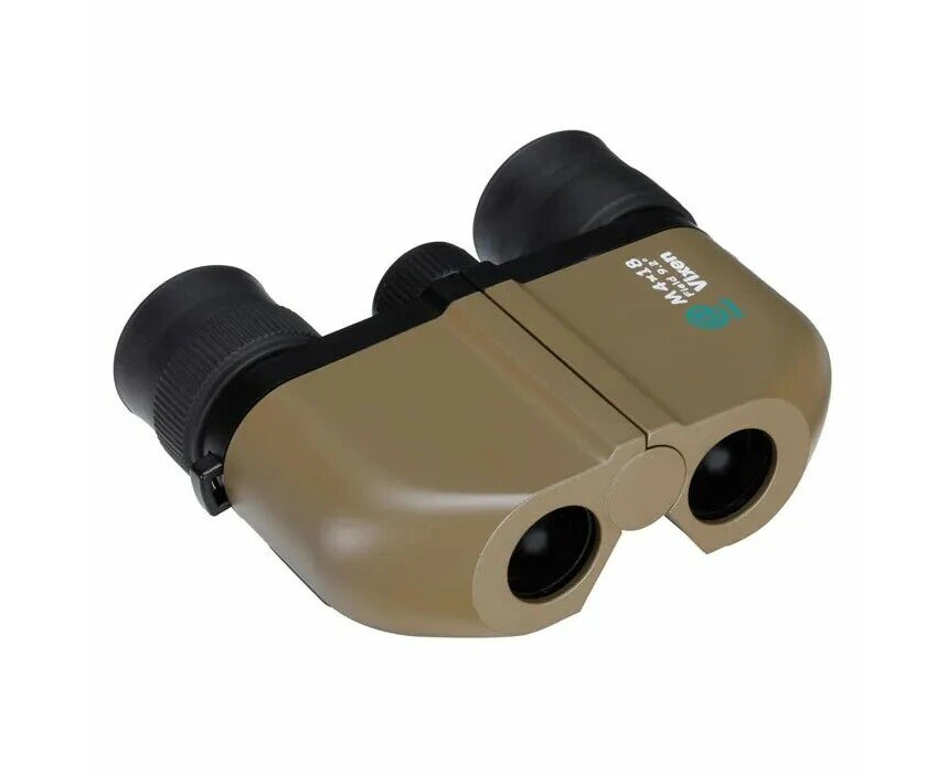 Vixen Optics @Four M4x18 Compact Poro Prism BK7 Binoculars VX14641 Dark Brown