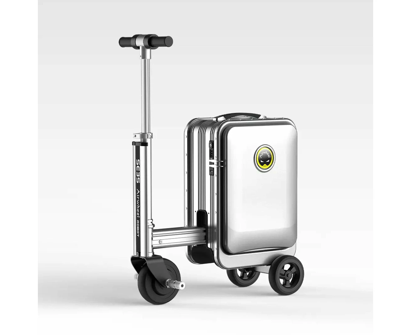 Airwheel SE3S Silver | Electric Rideable Smart Suitcase | 20-Inch with 20L Capacity