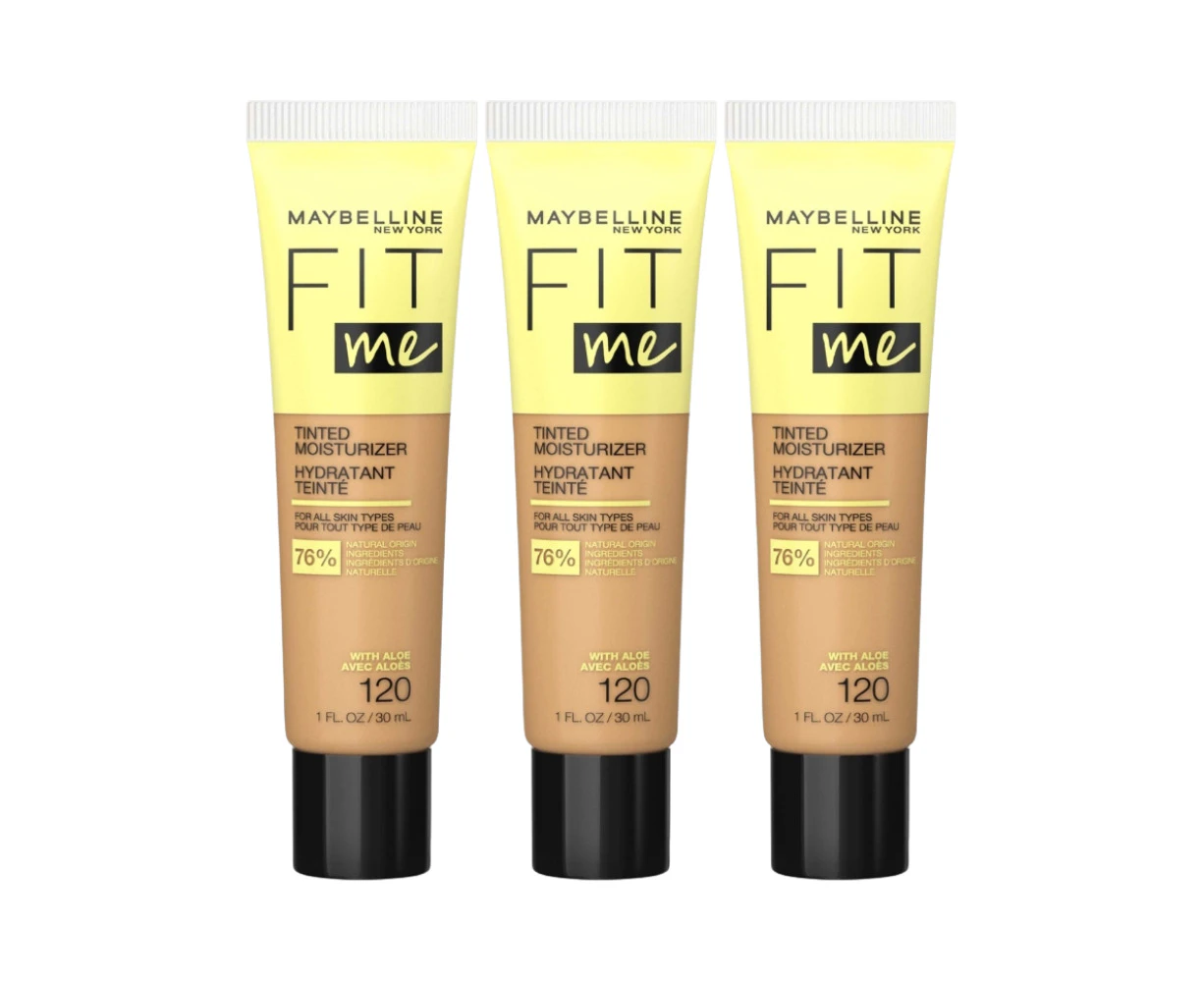 3 x Maybelline Fit Me Tinted Moisturizer 30mL - 120