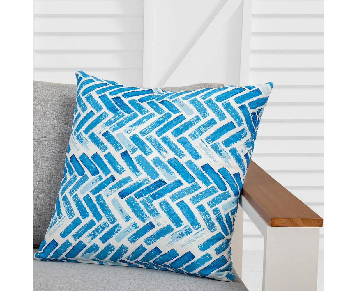 Dreamo Outdoor Decorative Cushion Throw Pillows Square Polyester Blue