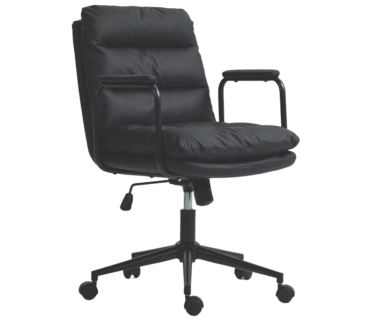 Faux Leather Office Chair -Black