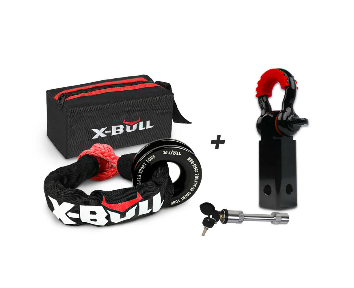 X-BULL Soft Shackle Synthetic Rope Recovery Snatch Ring /Recovery Hitch Receiver