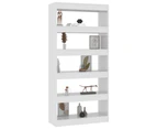 vidaXL Book Cabinet/Room Divider High Gloss White 80x30x166 cm Engineered Wood