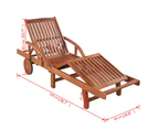 vidaXL Sun Lounger Solid Acacia Wood