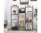 SONGMICS Bathroom Shelf 5-Tier Storage Rack with Adjustable Shelf Black BSC35BK