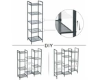 SONGMICS Bathroom Shelf 5-Tier Storage Rack with Adjustable Shelf Black BSC35BK