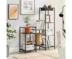 SONGMICS Bathroom Shelf 5-Tier Storage Rack with Adjustable Shelf Black BSC35BK