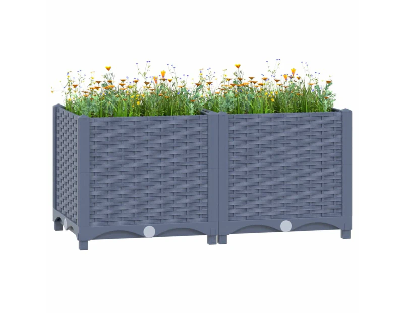 vidaXL Raised Bed 80x40x38 cm Polypropylene