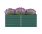 vidaXL Raised Garden Bed 160x80x45 cm Galvanised Steel Green