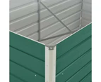 vidaXL Raised Garden Bed 160x80x45 cm Galvanised Steel Green