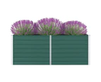 vidaXL Raised Garden Bed 160x80x45 cm Galvanised Steel Green