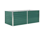 vidaXL Raised Garden Bed 160x80x45 cm Galvanised Steel Green