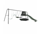 Lifespan Kids Pallas Play Tower with Metal Swing Set in Green Slide