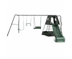 Lifespan Kids Pallas Play Tower with Metal Swing Set in Green Slide