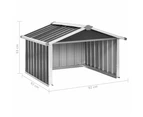 vidaXL Garden Robot Lawnmower Shed 92x97x63 cm Galvanised Steel Anthracite