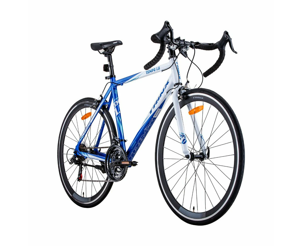 Trinx 700C Road Bike TEMPO1.0 Shimano 21 Speed Racing Bicycle 59cm Blue/White