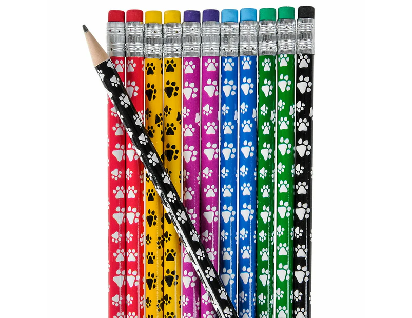 Paw Print Pencils (Pack of 12)