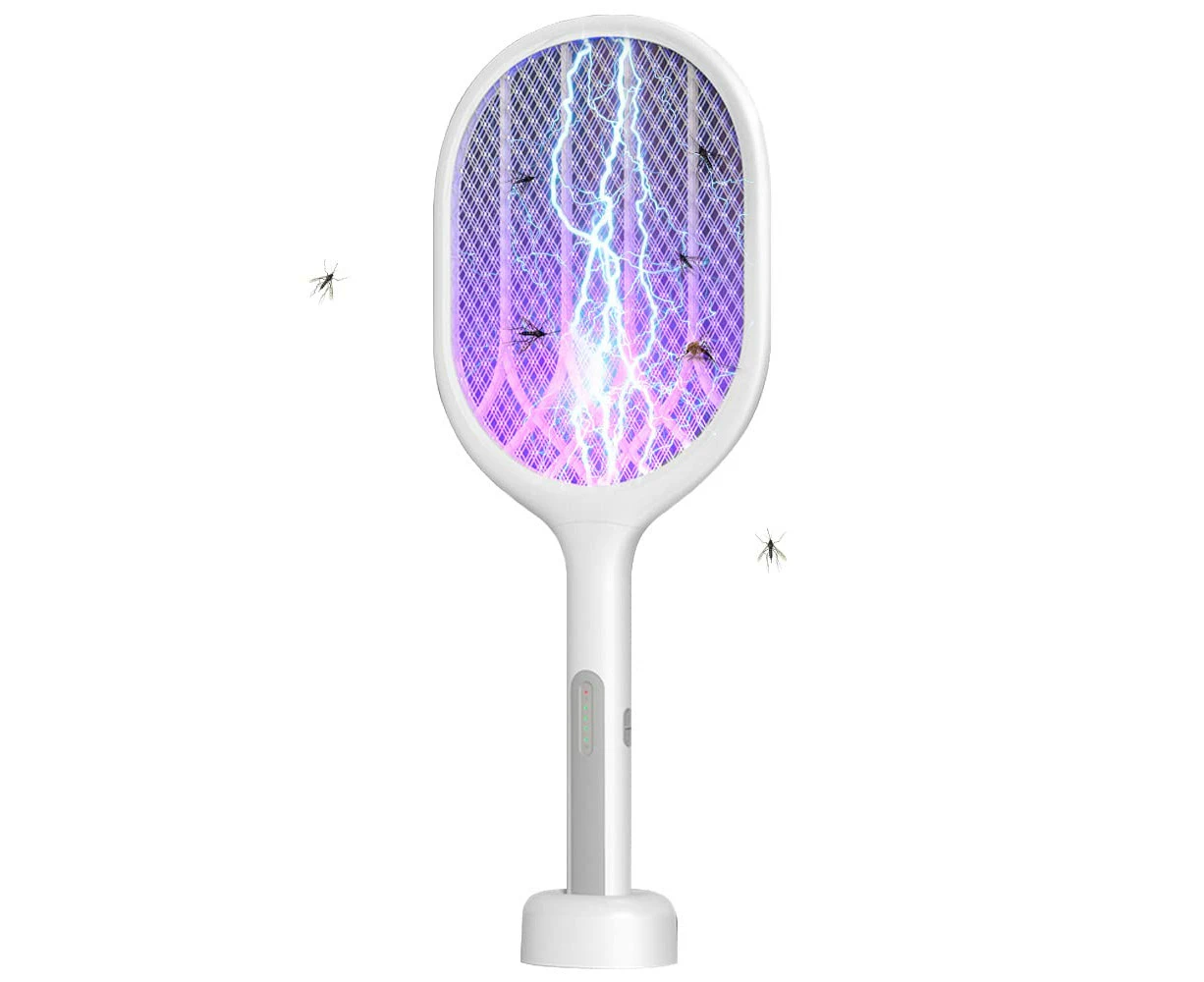 Insect Zappers Lifebea Electric Fly Swatter Racket Mosiller 2 In 1 Smart Bug Zapper With Usb Rechargeable Base 2000 Mahpowerful Mosquitoes Trap Lamp