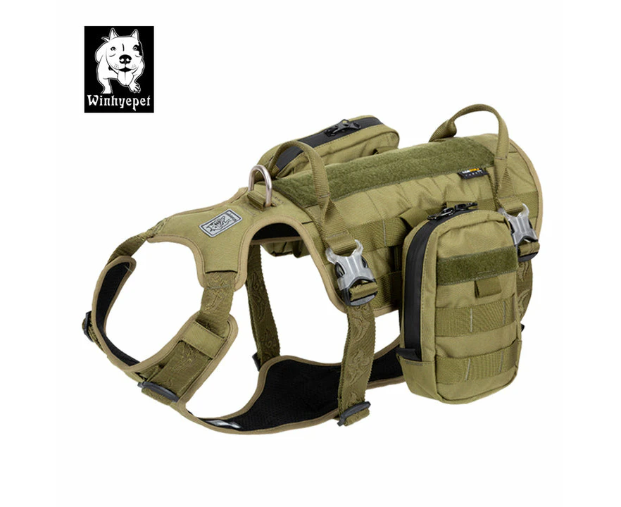 Whinhyepet Military Harness Army Green M