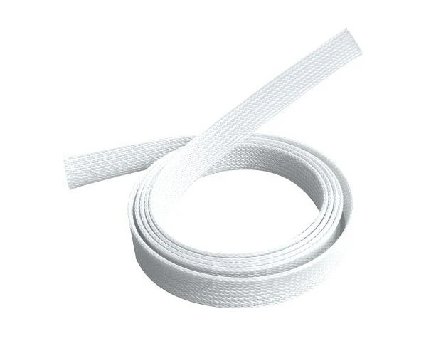 BRATECK Braided Cable Sock 30mm/1.2' Width Material Polyester Dimensions1000x30mm -- White