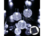 50 LED Garden Solar Lights, Waterproof String Lights Outdoor Fairy Lights Globe Crystal Balls Decorative Lighting for Garden Yard Home Party Wedding Christ