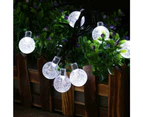 50 LED Garden Solar Lights, Waterproof String Lights Outdoor Fairy Lights Globe Crystal Balls Decorative Lighting for Garden Yard Home Party Wedding Christ