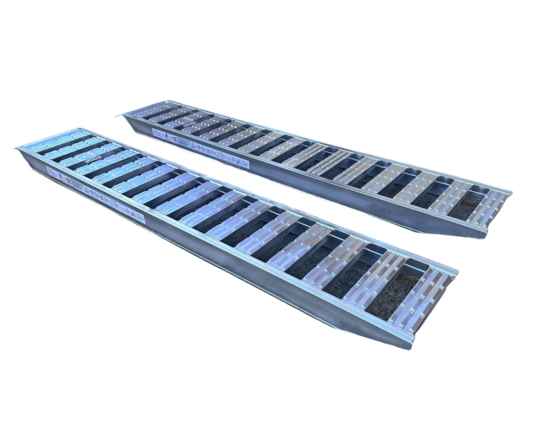 6-Tonne 3.5m x 560mm Aluminium Loading Ramps (Serrated Bar)