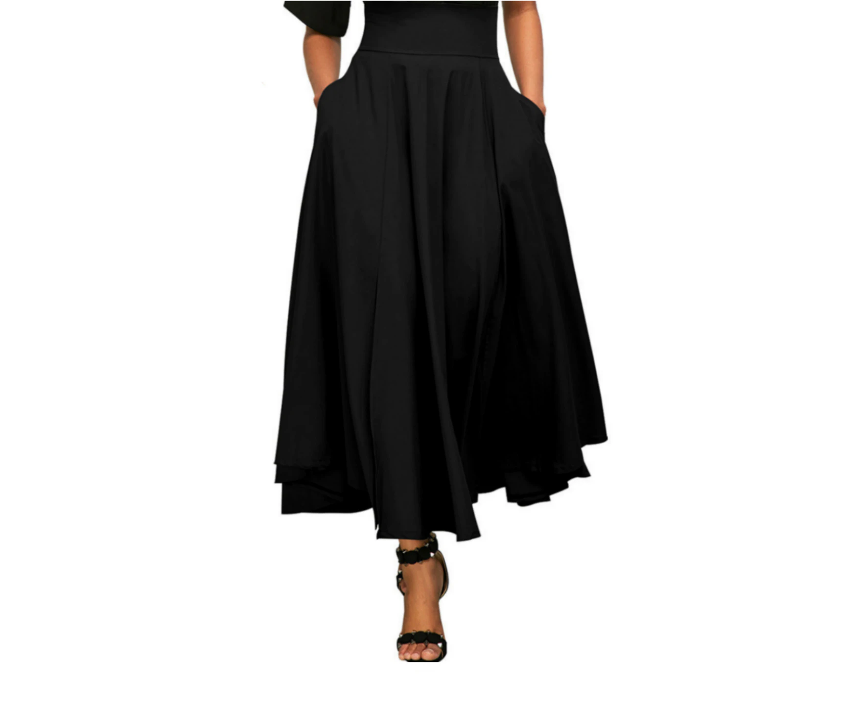 1PCS high waist pleated skirt