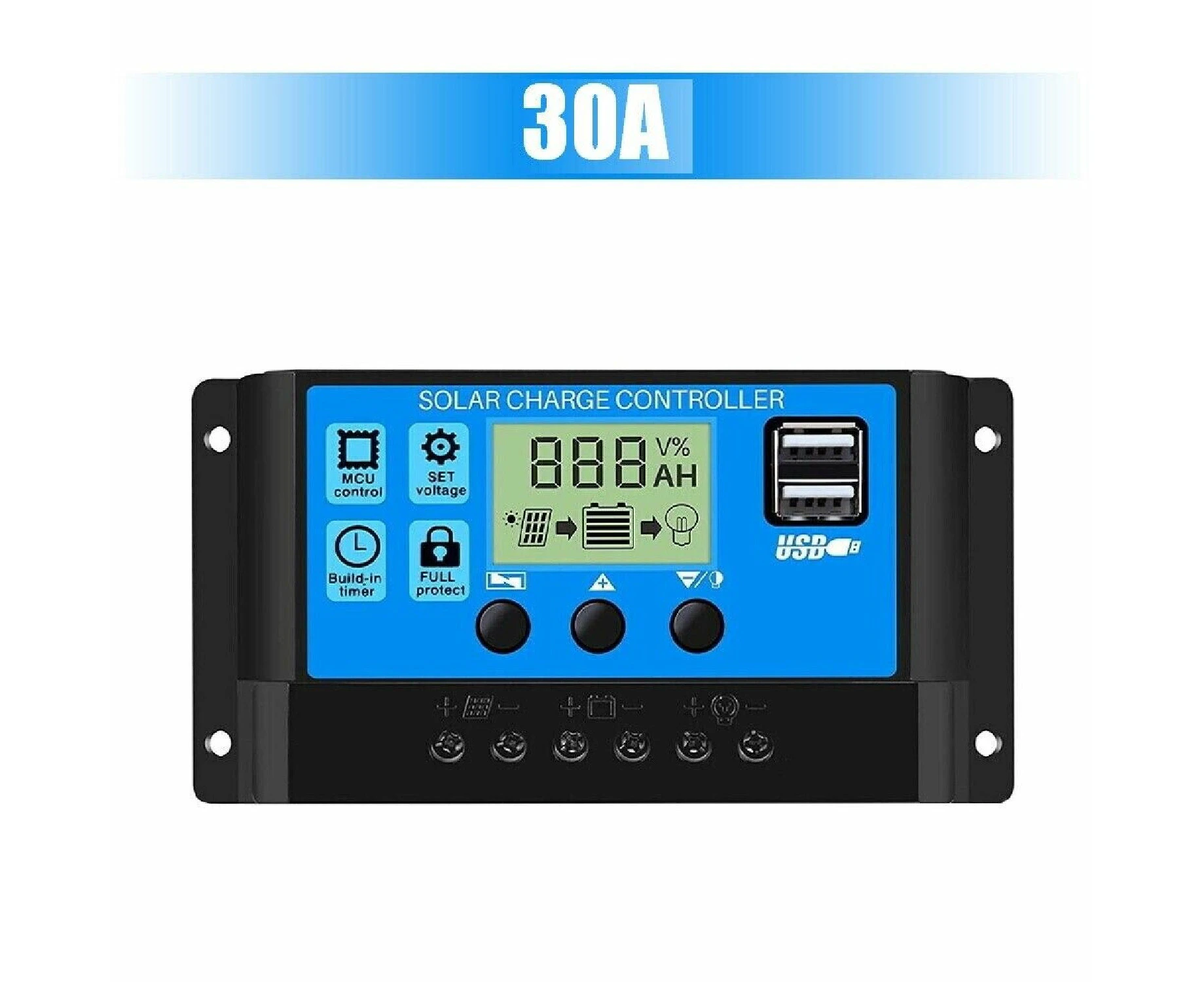 Solar Panel Charge Controller - 30A