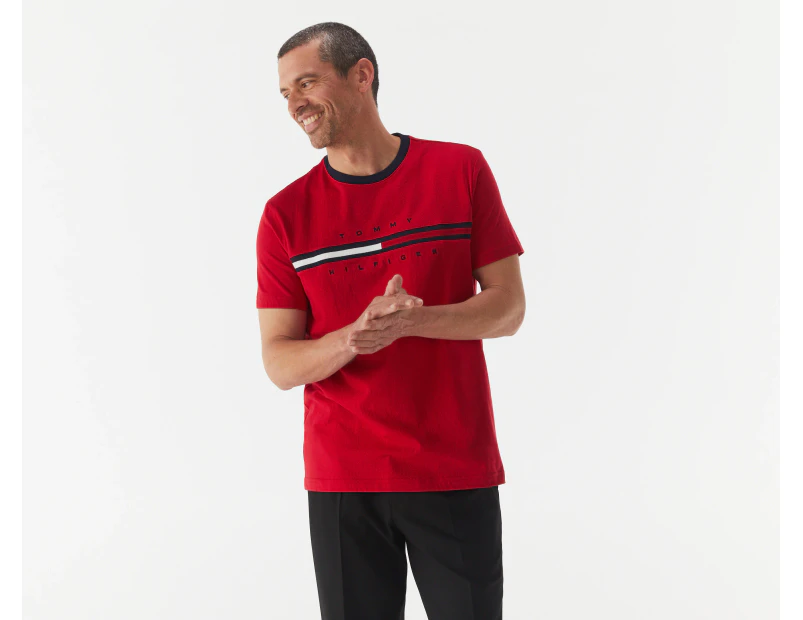 Tommy Hilfiger Men's Tino Tee / T-Shirt / Tshirt - Apple Red